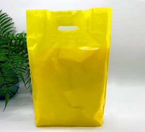 Patch handle bag 400*500 mm, without printing, LDPE A6, YELLOW -Chernigov Package - Фото IMG_6471_1