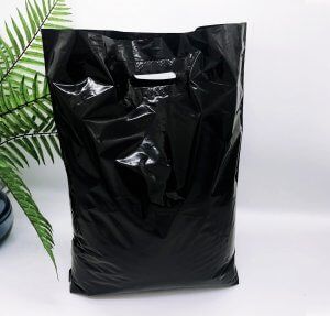 Patch handle bag 400*500 mm, without printing, LDPE A6, BLACK -Chernigov Package - Фото 40х50_черный